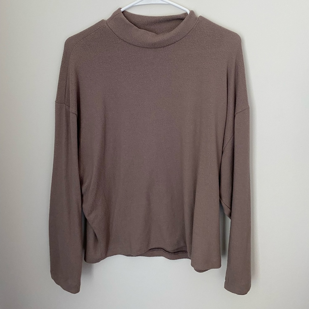 Brown cowl neck sweater